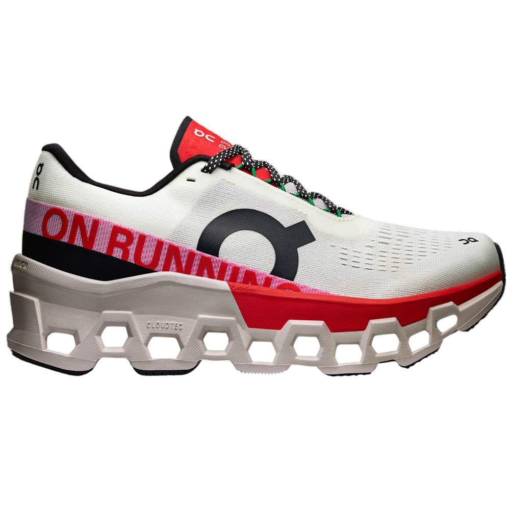 Women's On Cloudmonster 2, Ivory/Red, 10.5 B Medium