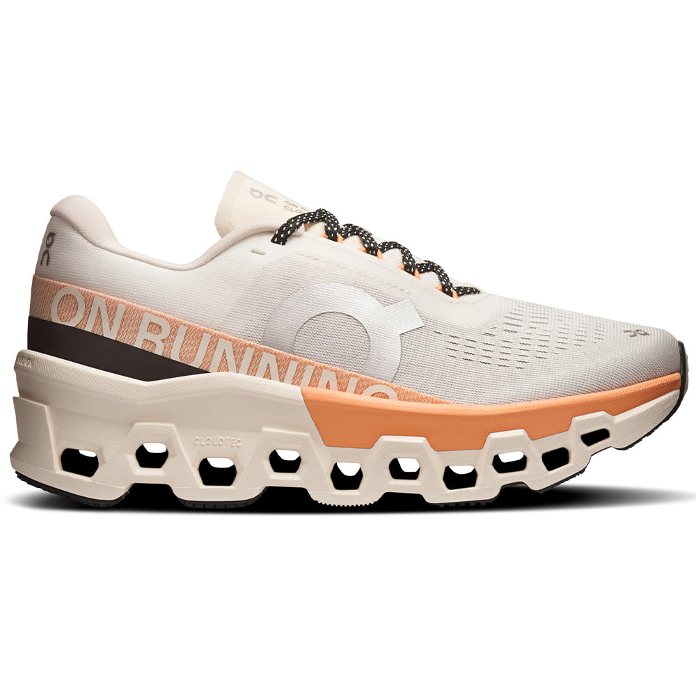 Women's On Cloudmonster 2, Ivory/Tangerine, 7.5 B Medium
