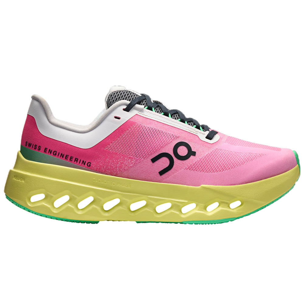 Women's On Cloudsurfer Next, Pink/Limelight, 7.5 B Medium