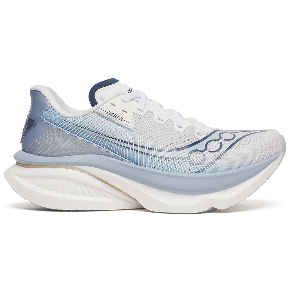 Women's Saucony Endorphin Azura, White/Celestial, 7 B Medium
