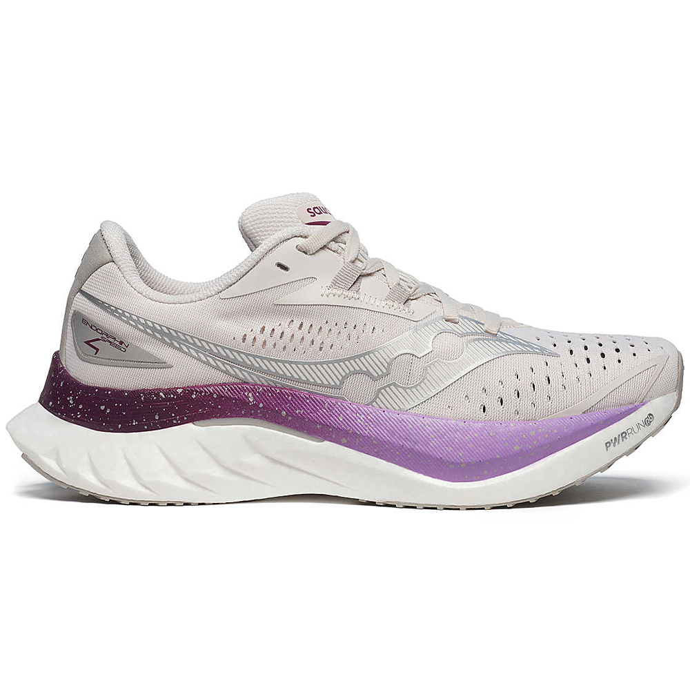 Womens Saucony Endorphin Speed 4, Moon/Plum, 9.5 B Medium