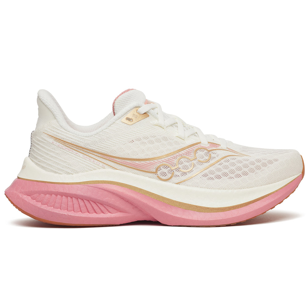 Women's Saucony Endorphin Speed 5, Ivory/Mauve, 9 D Wide