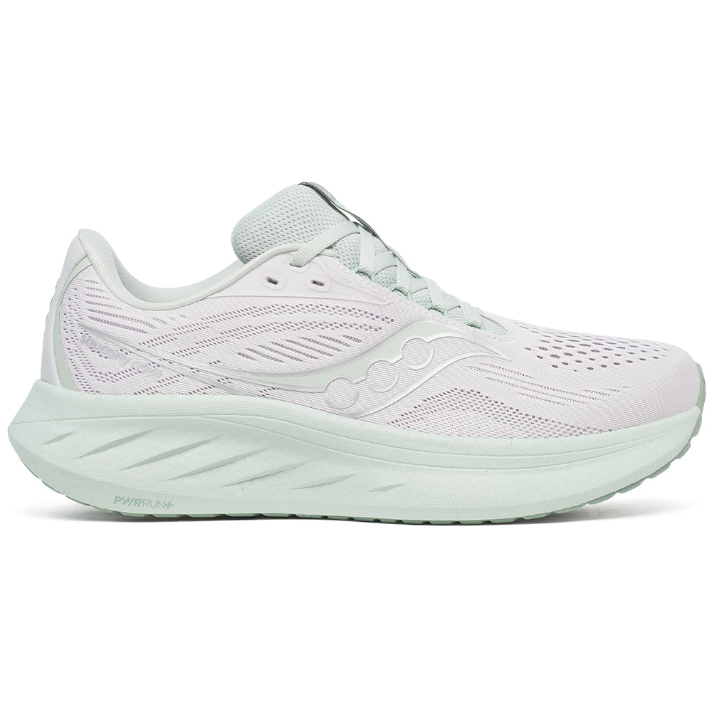 Women's Saucony Ride 18, Fog/Mist, 7.5 B Medium