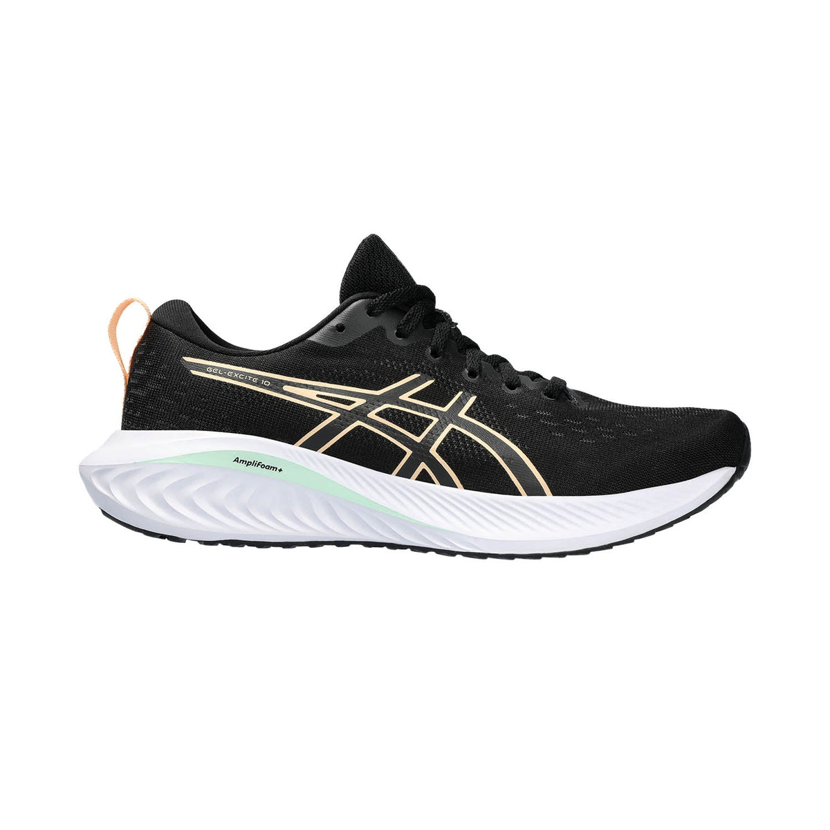 Women's Asics Gel-Excite 10, Black/Apricot Crush, 8.5 B Medium