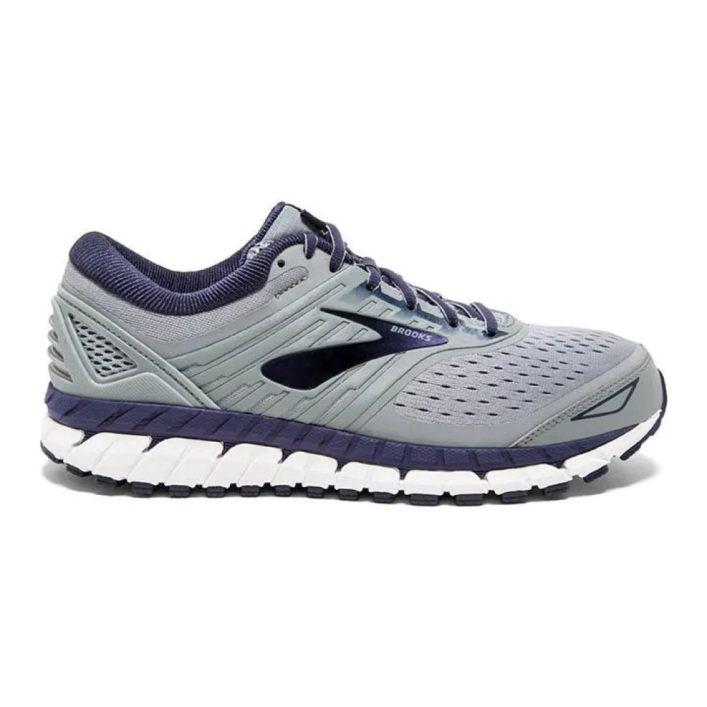 Men's Brooks Beast 18, Grey/Navy/White, 10.5 D Medium