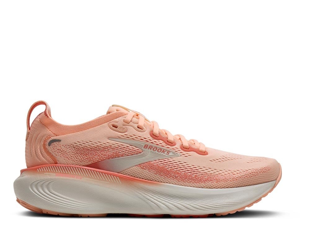 Women's Brooks Adrenaline GTS 25, Peach Echo/Coconut, 12 B Medium