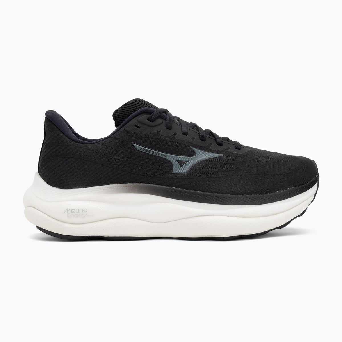 Men's Mizuno Wave Sky 9, Black/Metallic Grey, 10 D Medium