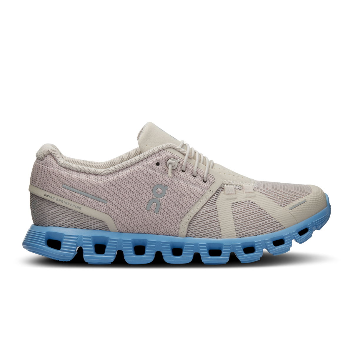 Womens On Cloud 5, Pearl/Neptune, 5.5 B Medium