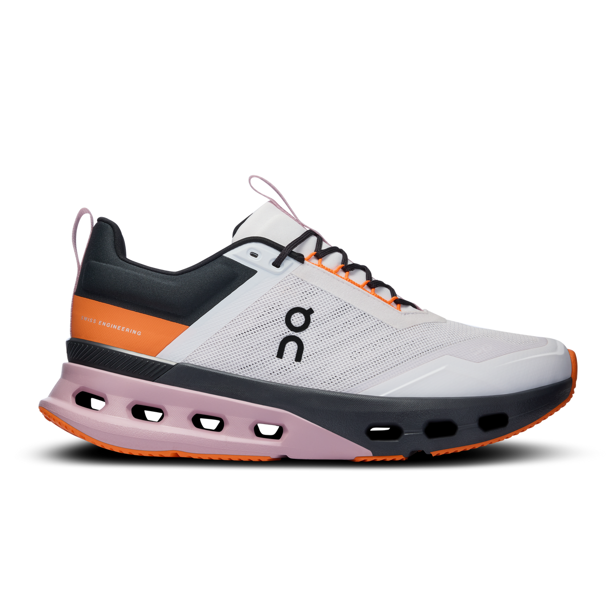 Womens On Cloudnova X, Frost/Orange, 7.5 B Medium