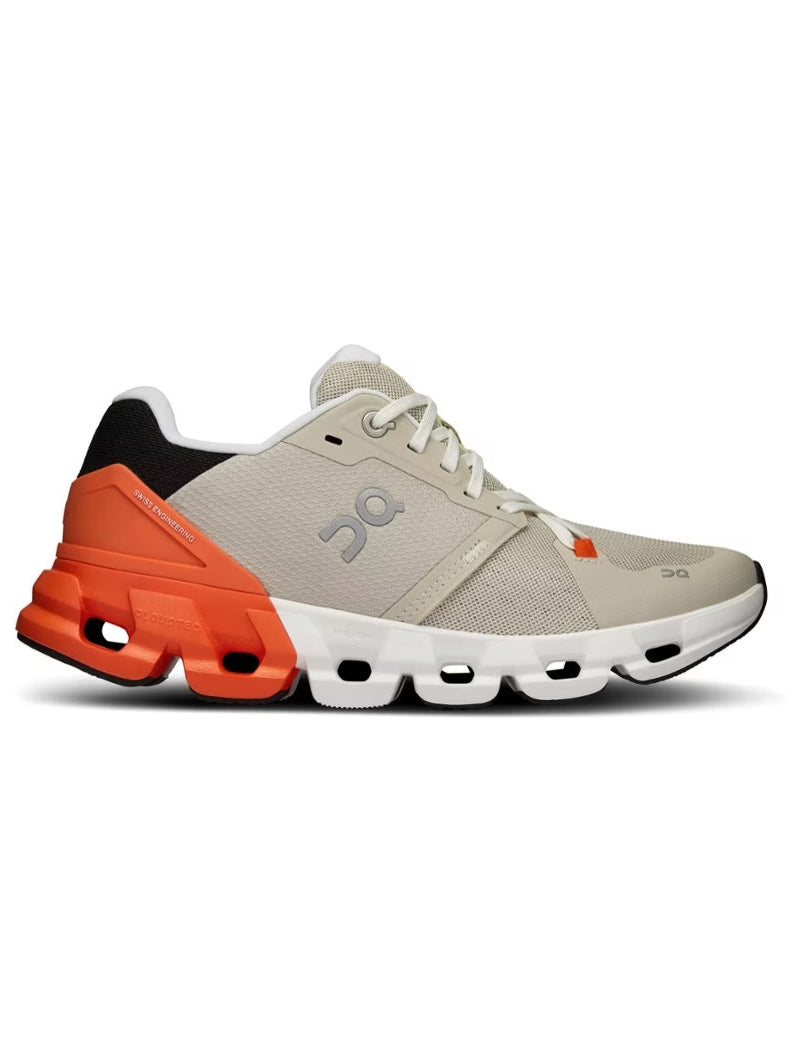 Womens On Cloudflyer 4, Sand/Flame, 10 B Medium