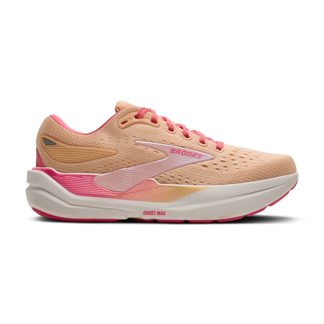 Women's Brooks Ghost Max 3, Peach/Pink/Sugar, 12 B Medium