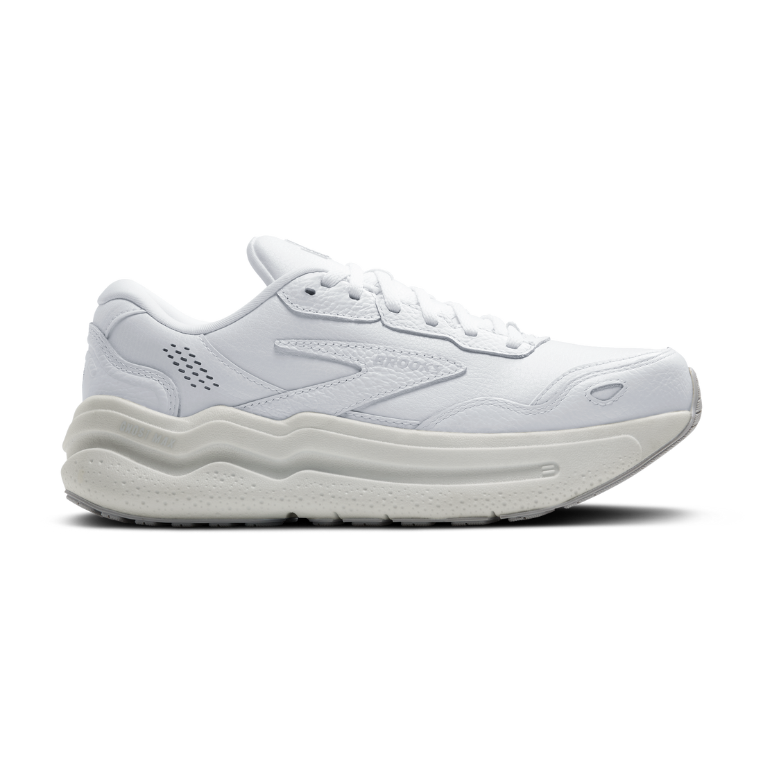 Men's Brooks Ghost Max L, White/White, 11.5 D Medium
