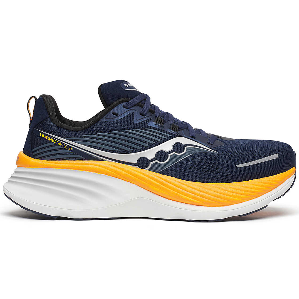 Mens Saucony Hurricane 24, Navy/Peel, 13 D Medium