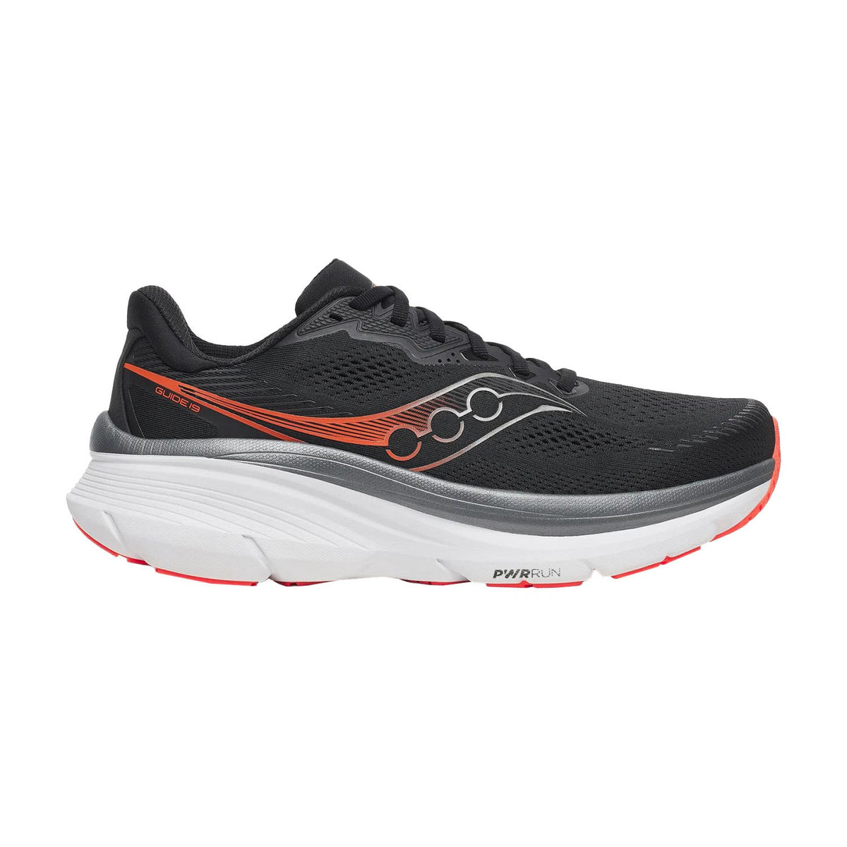 Men's Saucony Guide 19, Black/Vizired, 9.5 D Medium
