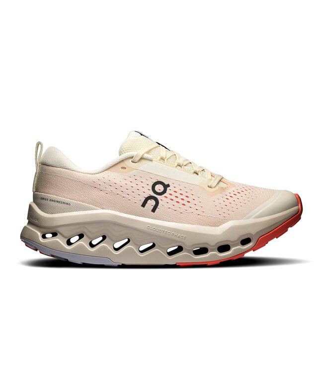 Women's On Cloudsurfer Trail 2, Ivory/Salmon, 7 B Medium