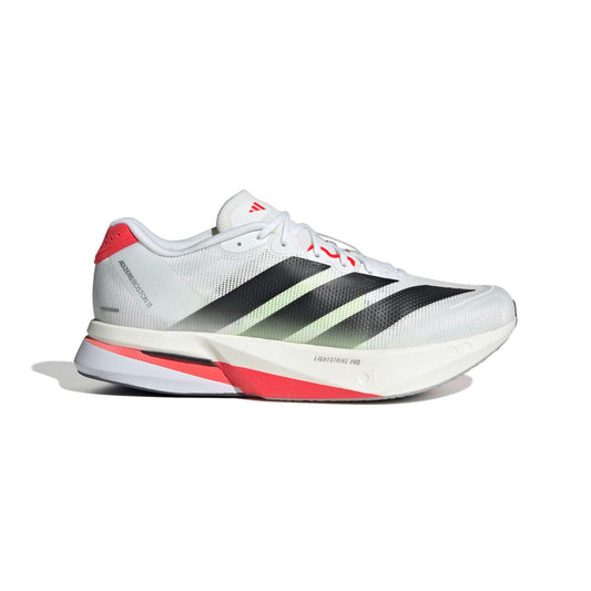 Men's Adidas Adizero Boston 13, Ftwr White/Core Black/Lucid Red, 9.5 D Medium
