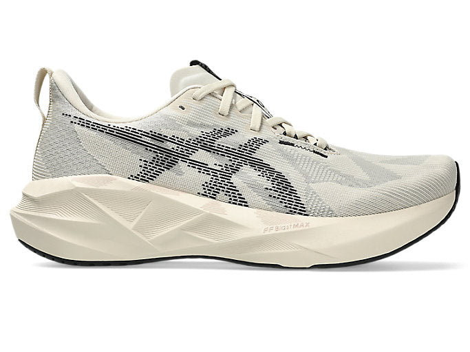 Men's Asics Novablast 5, Oatmeal/Black, 10.5 D Medium