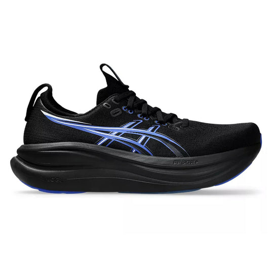 Men's Asics Gel-Nimbus 28, Black/Neon Blue, 12.5 D Medium