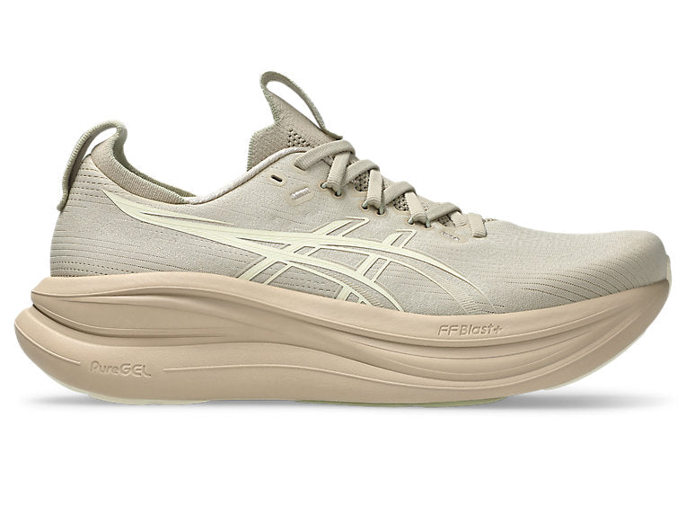 Men's Asics Gel-Nimbus 28, Feather Grey/Cream, 13 D Medium