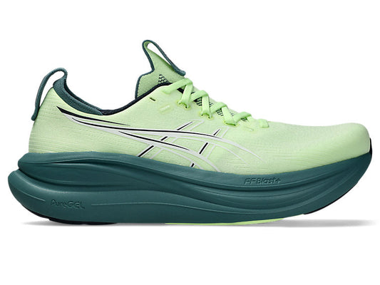 Men's Asics Gel-Nimbus 28, Illuminate Yellow/Foggy Teal, 15 D Medium