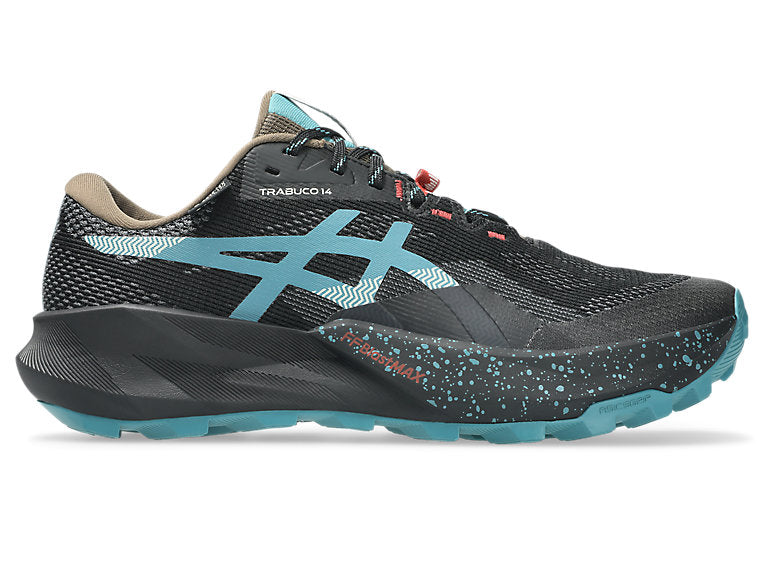 Men's Asics Trabuco 14 GTX, Black/Misty Pine, 10 D Medium