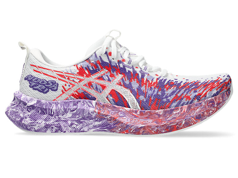 Women's Asics Noosa Tri 16, White/Edo Purple, 6.5 B Medium