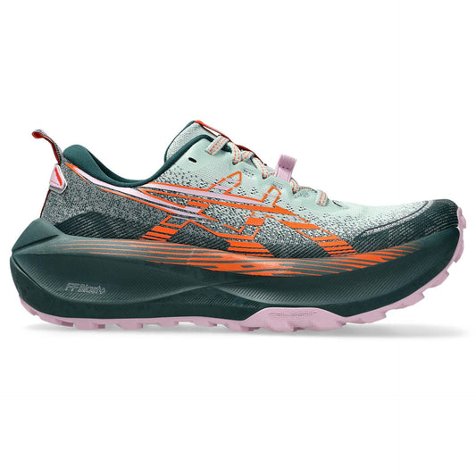 Women's Asics Trabuco Max 4, Cold Moss/Nova Orange, 6.5 B Medium