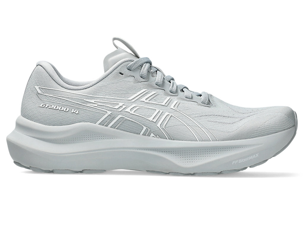 Women's Asics GT-2000 14, PiedmontGrey/White, 6.5 B Medium