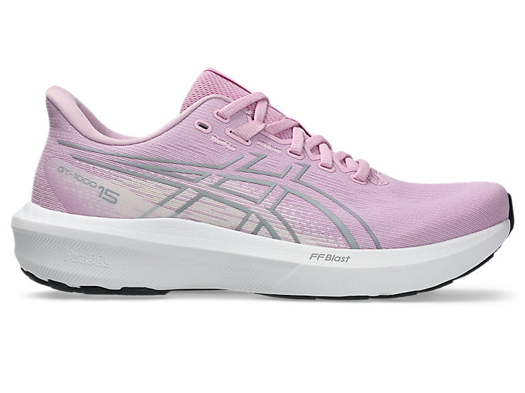 Women's Asics GT-1000 15, Hazy Lilac/White, 9 B Medium