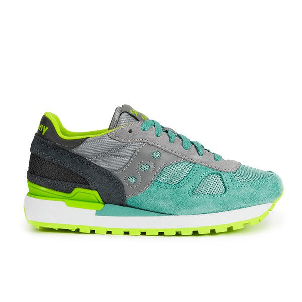 Womens Saucony Shadow Original, Light Grey/Light Green, 7.5 B Medium