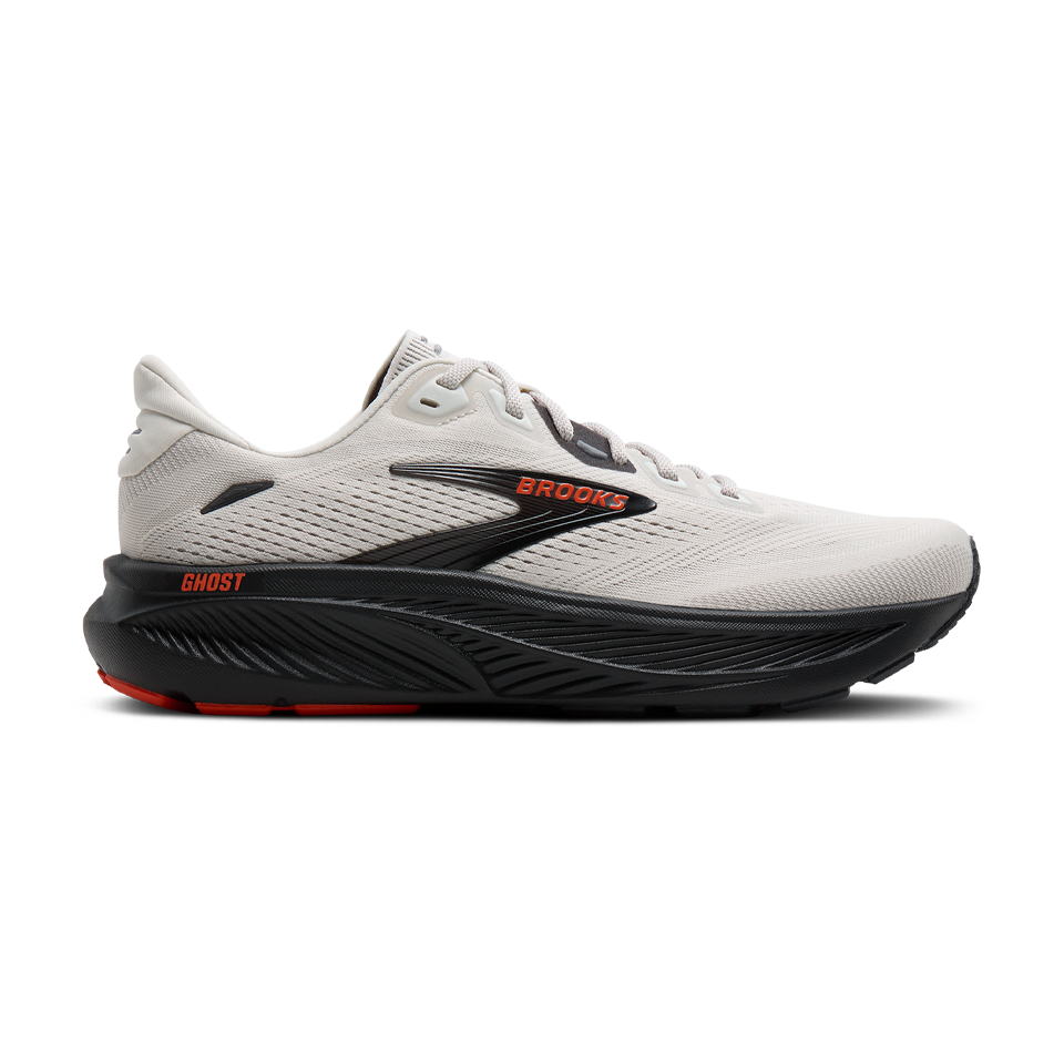 Men's Brooks Ghost 18, Coconut/Pearl/Tigerlily, 11 B Narrow