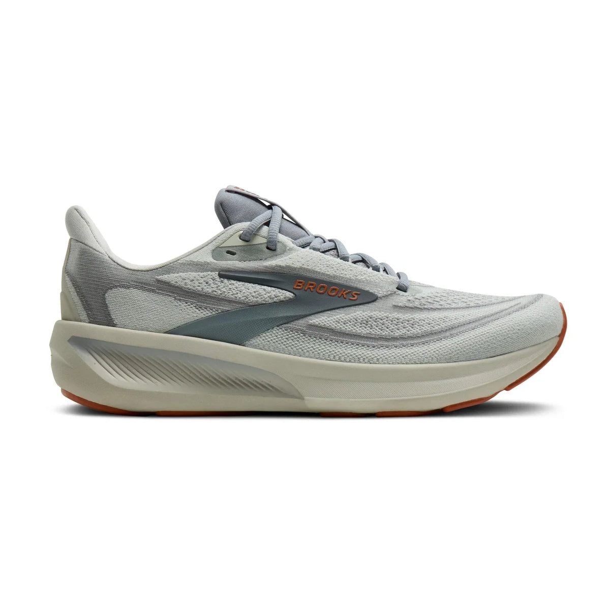 Men's Brooks Revel 9, Grey/Grey/Brown, 8 2E Wide