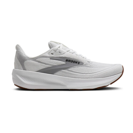 Men's Brooks Revel 9, White/Grey/Black, 13 D Medium
