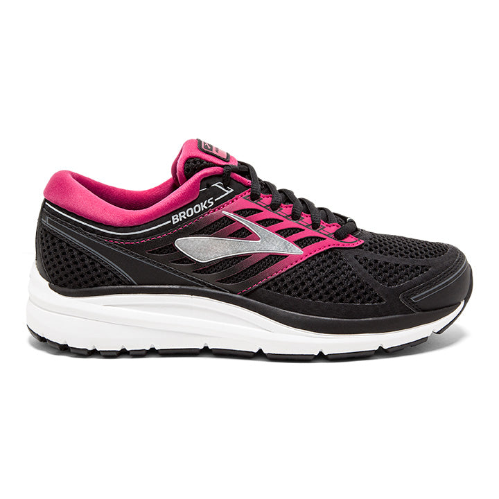 Women's Brooks Addiction 13, Black/Pink/Grey, 11.5 2E Extra Wide