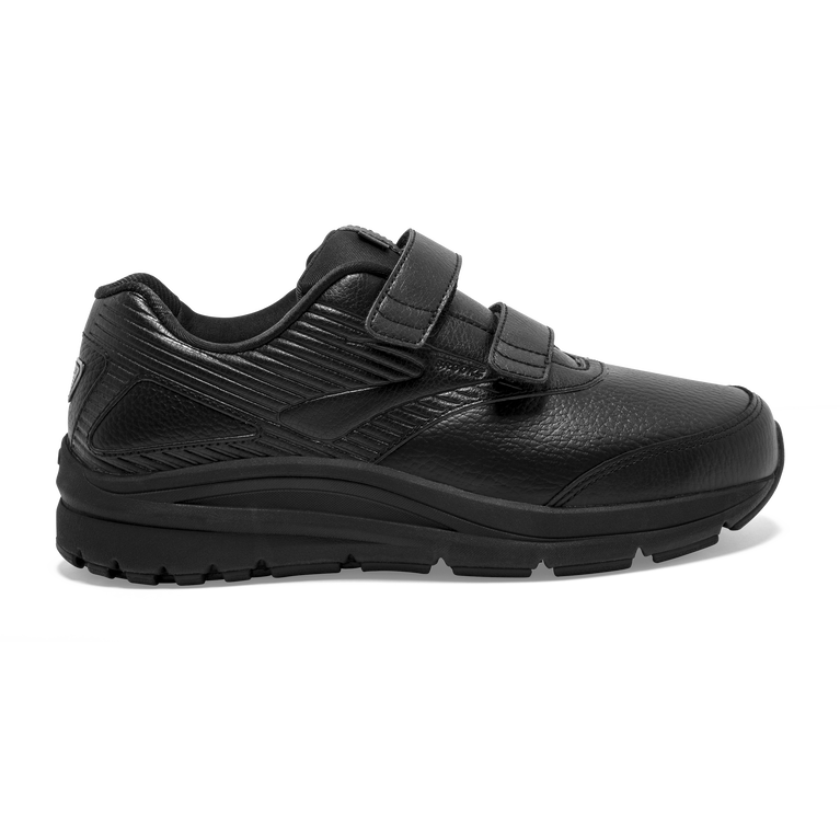 Womens Brooks Addiction Walker V-Strap 2, Black/Black, 8 2E Extra Wide