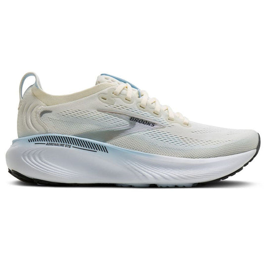 Women's Brooks Adrenaline GTS 25, Star White/Nantucket/Chrome, 8.5 B Medium