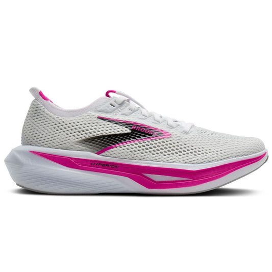 Women's Brooks Hyperion 3, White/Luminary/Cyber Pink, 8.5 B Medium