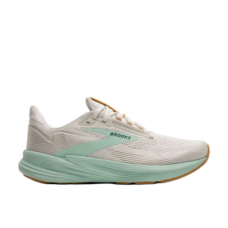 Women's Brooks Revel 8, Coconut/Taffy/Honeydew, 5.5 B Medium