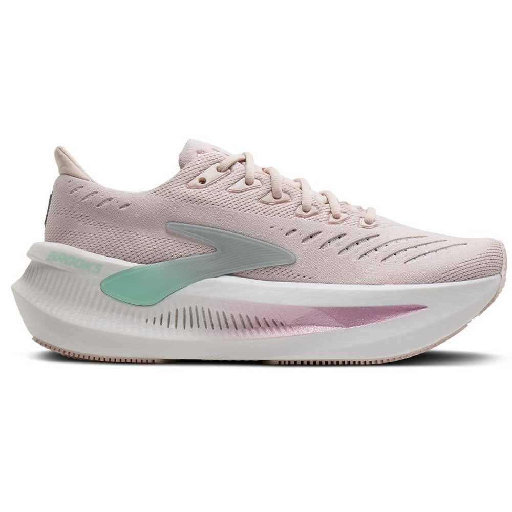 Women's Brooks Glycerin Max 2, Pink/Yucca/Metallic, 6 B Medium