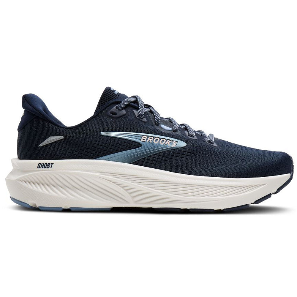Women's Brooks Ghost 18, Navy/Rain Washed/Coconut, 8 B Medium