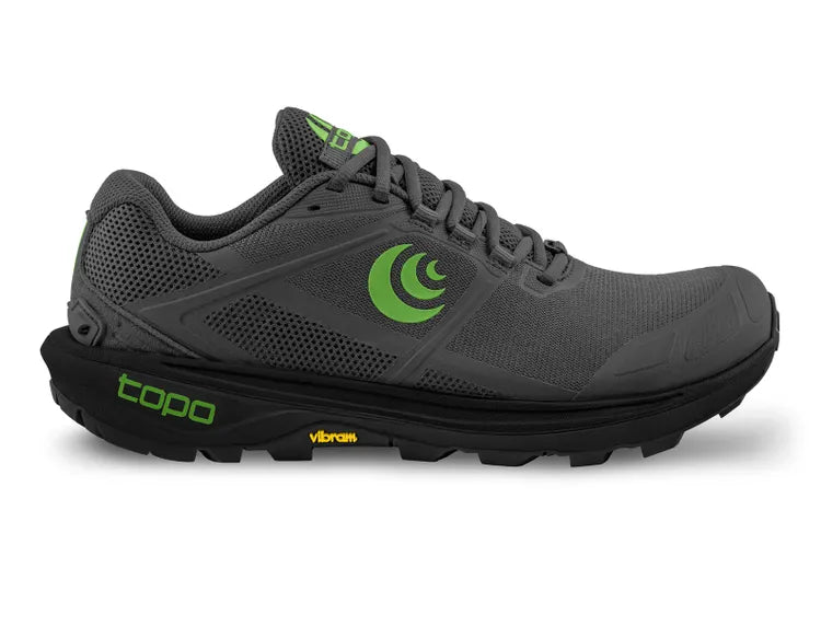 Men's Topo Athletic Terraventure 4, Dark Grey/Green, 7 2E Wide