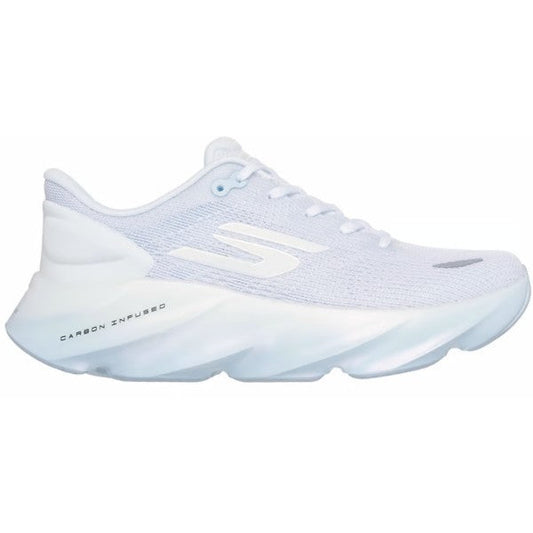 Women's Skechers Aero Burst, White/Light Blue, 8 B Medium