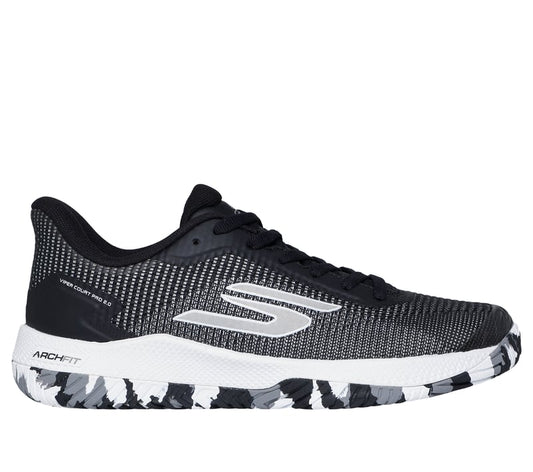 Women's Skechers Viper Court Pro 2.0, Black/White, 7 B Medium