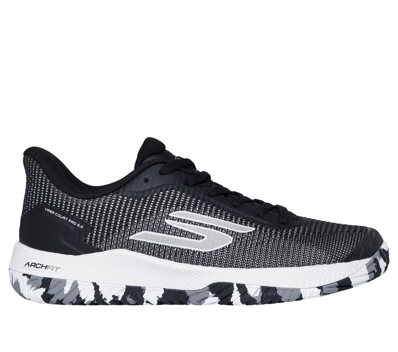 Women's Skechers Viper Court Pro 2.0, Black/White, 8 B Medium