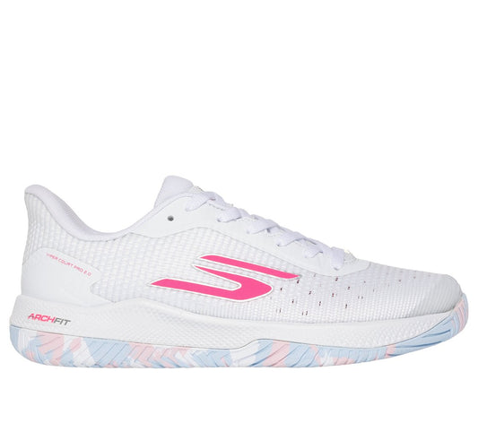 Women's Skechers Viper Court 2.0, White/Multi, 6 B Medium