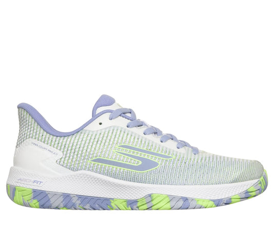 Women's Skechers Viper Court Pro 2.0, White/Periwinkle, 8.5 B Medium