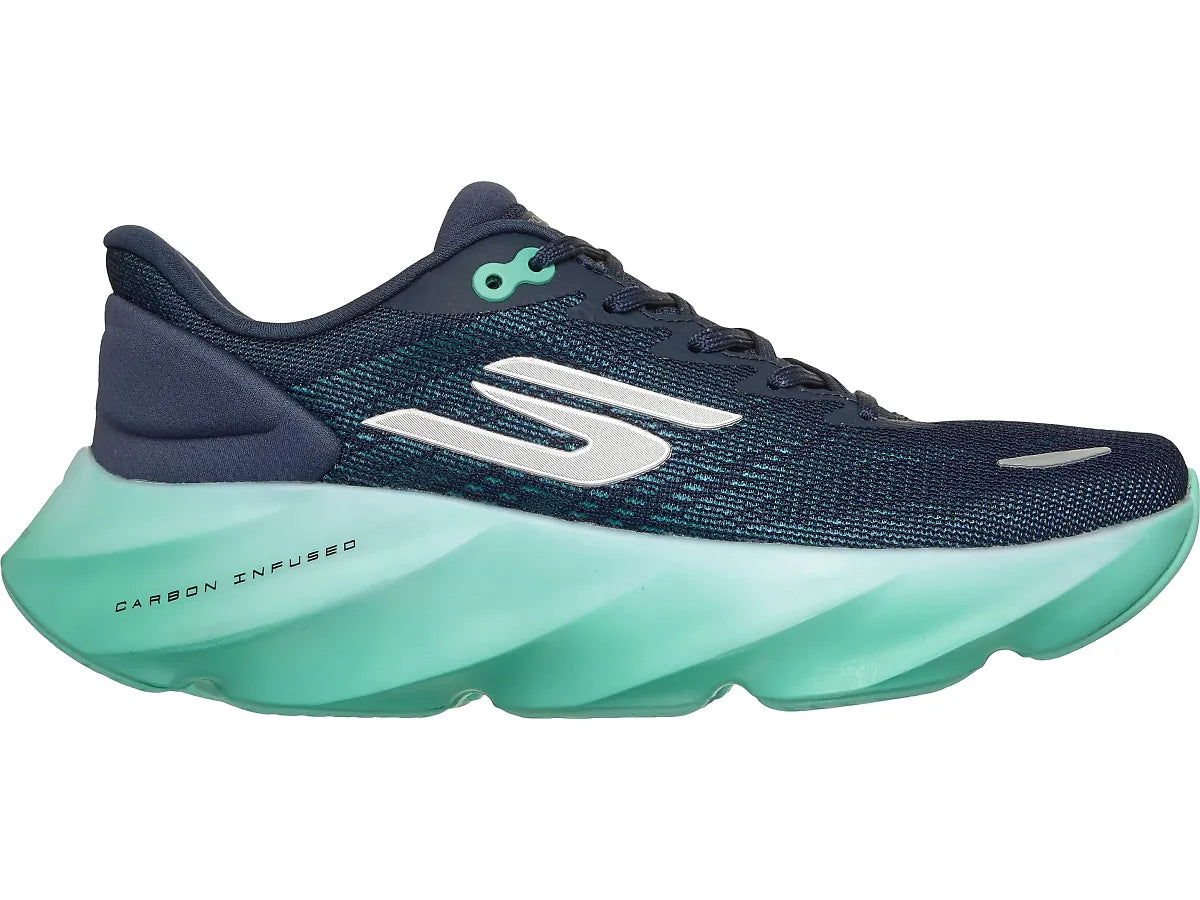 Women's Skechers Aero Burst, Navy/Aqua, 8.5 B Medium