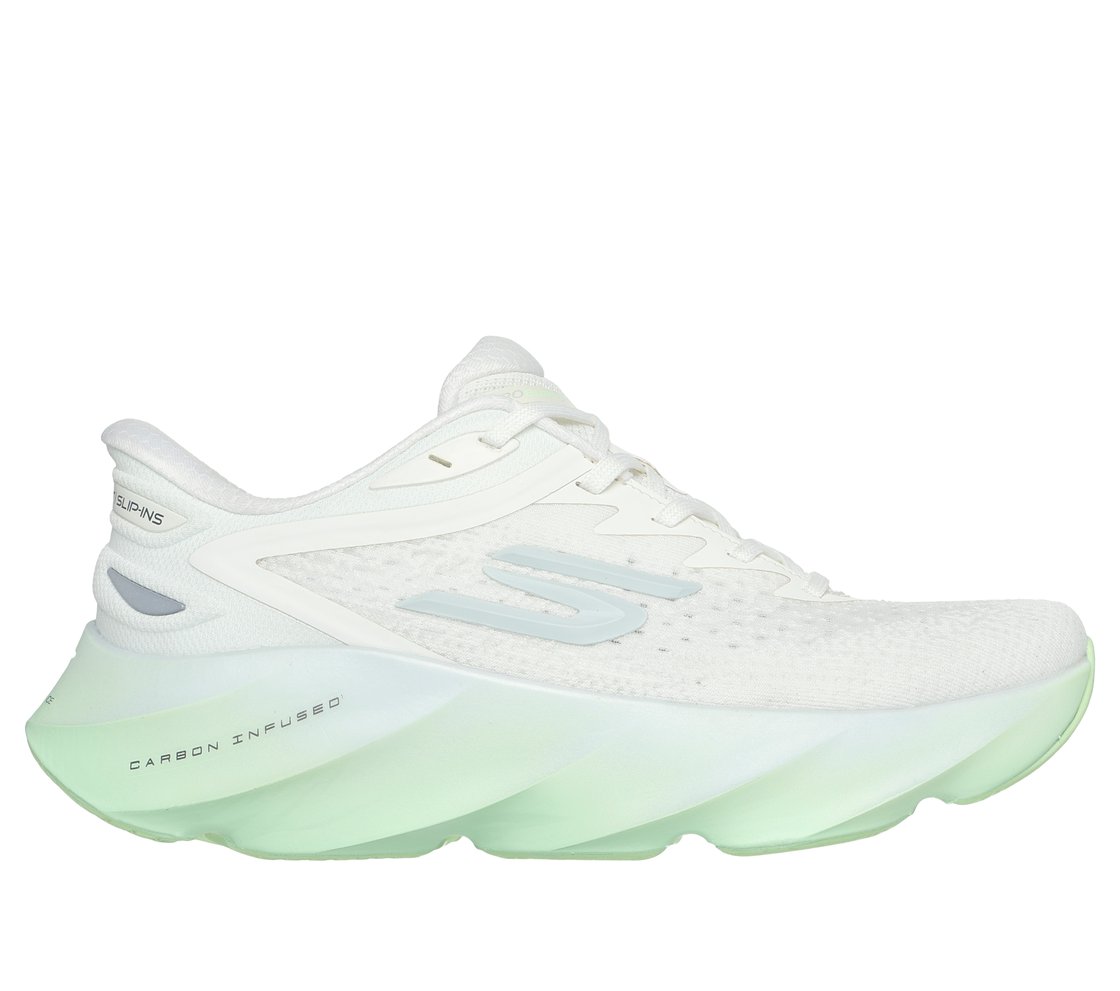 Women's Skechers Slip-Ins: Aero Burst, Off White/Green, 10 B Medium
