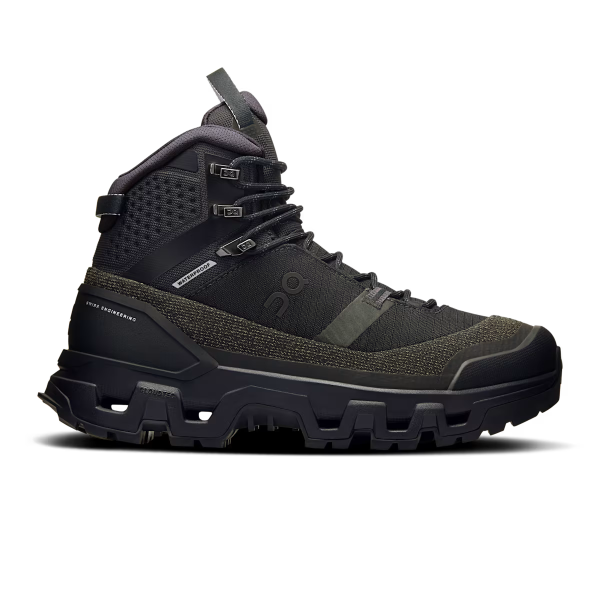 Men's On Cloudrock Trek Waterproof, Black/Black, 12 D Medium