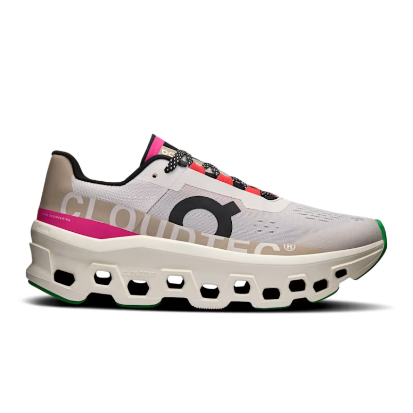 Women's On Cloudmonster, Silver/Ivory, 5.5 B Medium